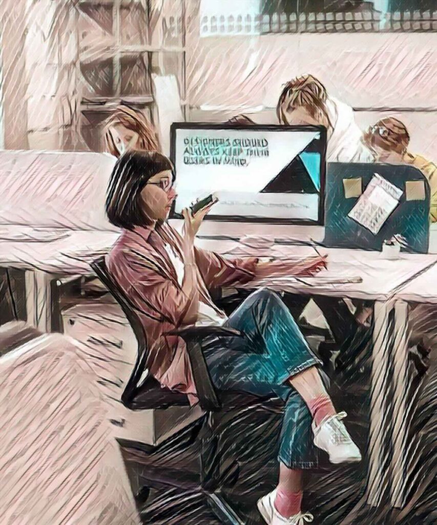 Girl with phone